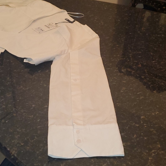 Zara Cutout Wrap Around Crop Top White Medium - Picture 4 of 8